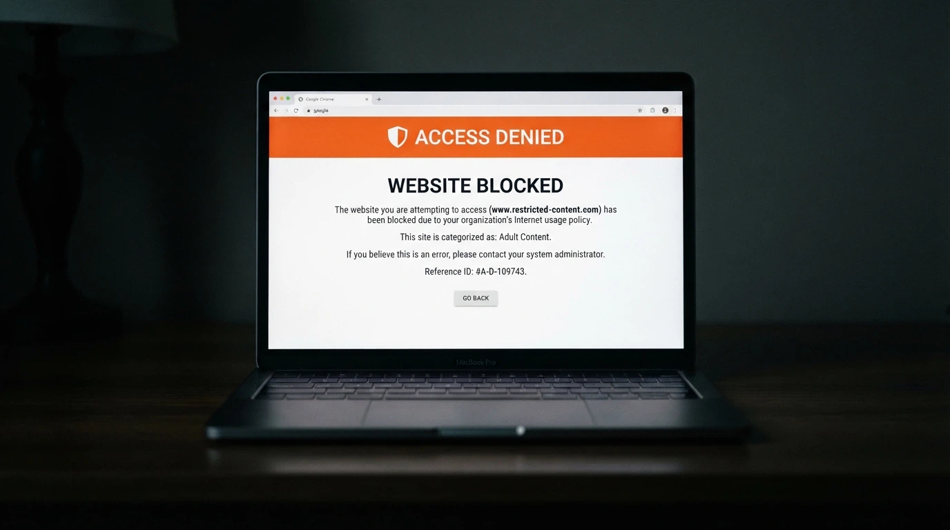 Screenshot of an ACMA website-blocking notice displayed in a browser — the standard ISP landing page an Australian sees when accessing a blocked gambling site