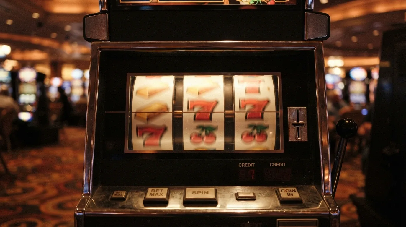 A row of colourful online pokie reels with different themes, including classic and video slots