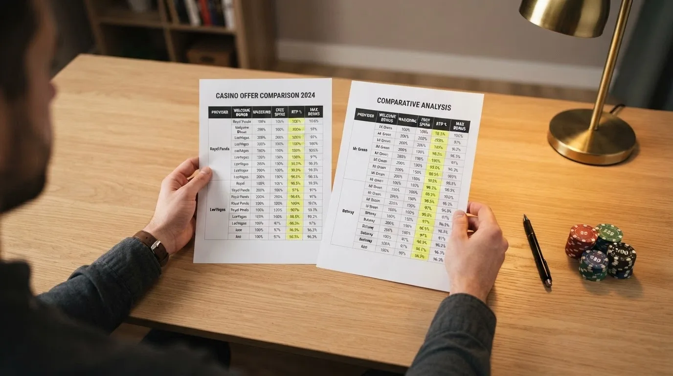 A grid of casino brand cards arranged side by side with cashback percentages and wagering figures overlaid