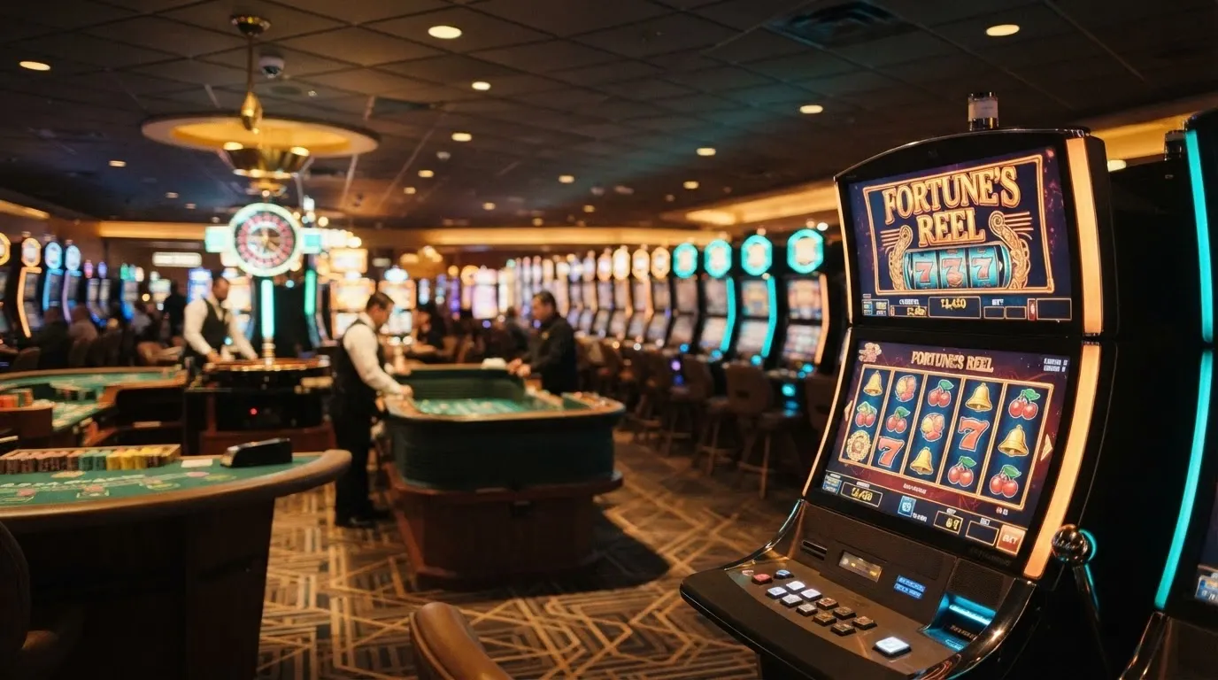 A comparison table or grid showing casino logos arranged by market-share rank with key data points underneath each one