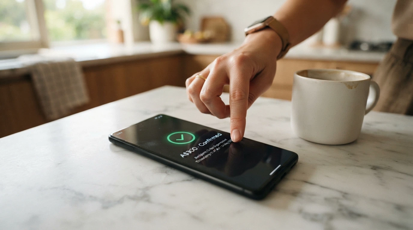 A smartphone screen showing a PayID transaction confirmation with a timestamp and the Osko logo visible